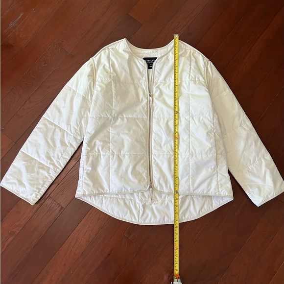 Everlane The ReNew Quilted Cotton Liner Puffer Jacket White cotton sz S like new - Picture 11 of 16